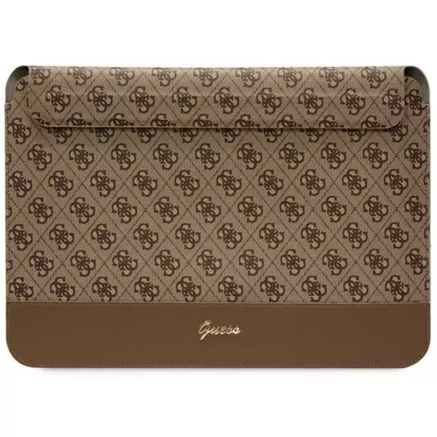 Guess 4G Stripe Metal Logo case for a 14&quot  laptop - brown