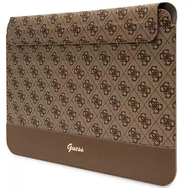 Guess 4G Stripe Metal Logo case for a 14&quot  laptop - brown 4