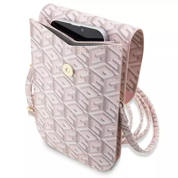 Guess Handbag GUWBHGCFSEP pink/pink GCube Stripe 3