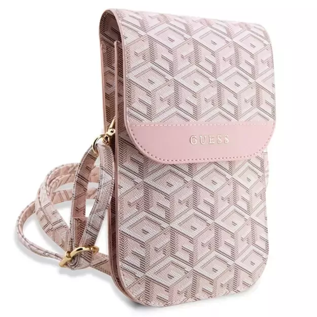 Guess Handbag GUWBHGCFSEP pink/pink GCube Stripe 2