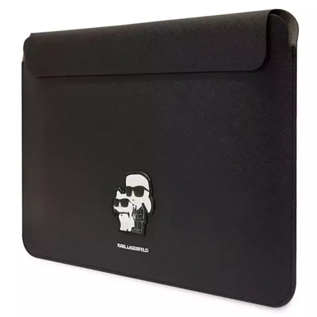 Karl Lagerfeld Saffiano Karl&amp Choupette case for a 16&quot  laptop - black 1