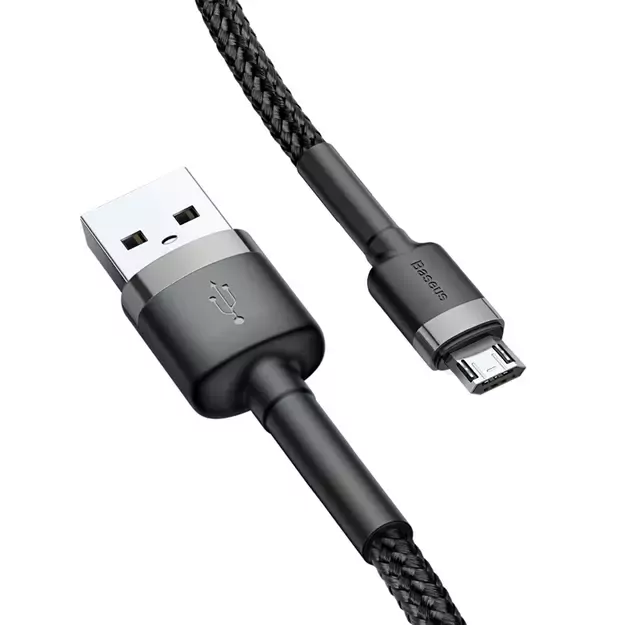 Baseus Cafule Cable durable nylon cable USB / micro USB 2A 3M black-gray (CAMKLF-HG1) 3