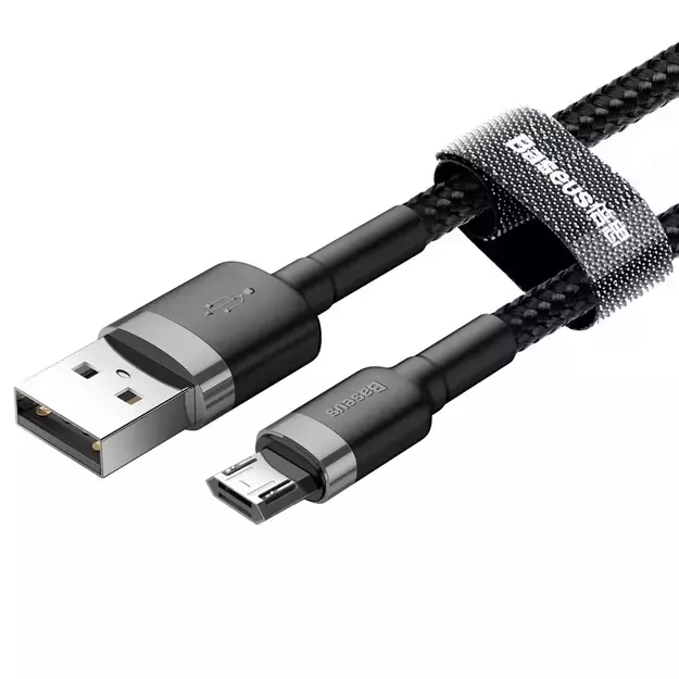 Baseus Cafule Cable durable nylon cable USB / micro USB 2A 3M black-gray (CAMKLF-HG1) 4