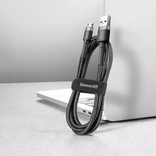 Baseus Cafule Cable durable nylon cable USB / micro USB 2A 3M black-gray (CAMKLF-HG1) 9