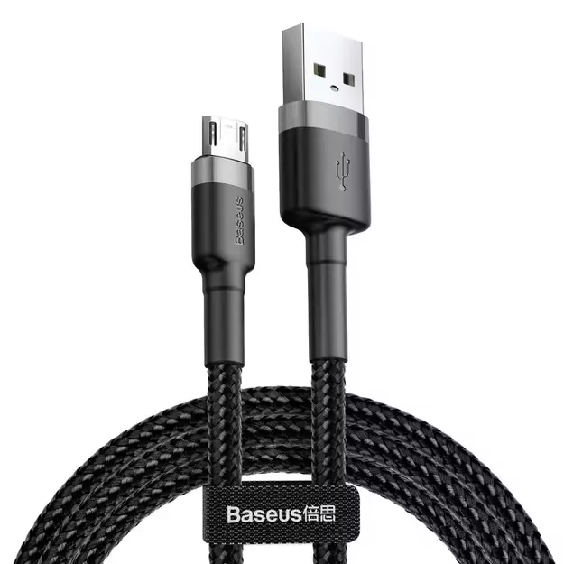 Baseus Cafule Cable durable nylon cable USB / micro USB 2A 3M black-gray (CAMKLF-HG1) 6