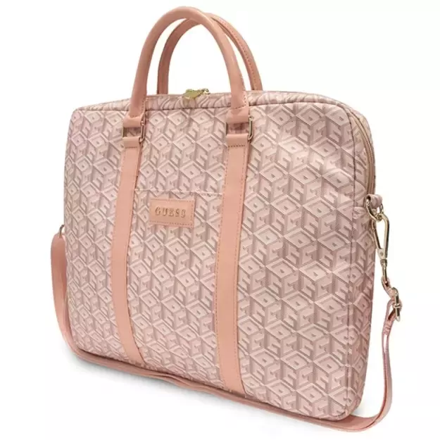 Guess GCube Stripes bag for a 16&quot  laptop - pink 3