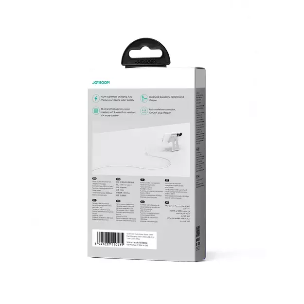 Joyroom Multi-Color Series S-A34 USB-A / USB-C 100W Cable 1m - White 2