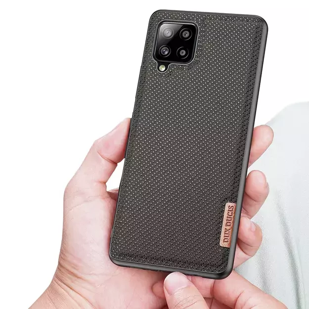 Dux Ducis Fino case covered with nylon material for Samsung Galaxy A42 5G green 5