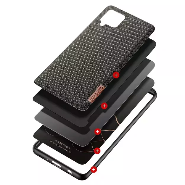 Dux Ducis Fino case covered with nylon material for Samsung Galaxy A42 5G green 1