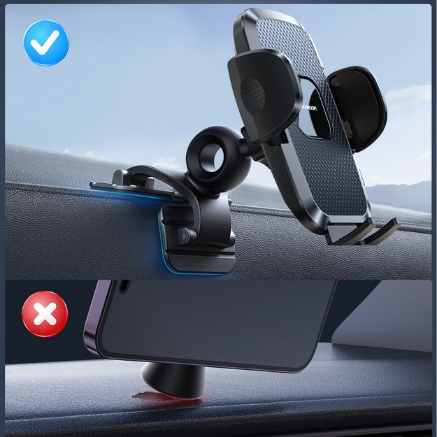 Joyroom JR-ZS259 clamp car holder with three adjustable legs - black 2