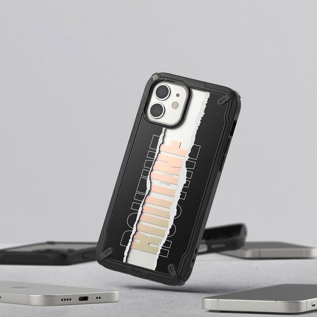 Ringke Fusion X Design durable PC Case with TPU Bumper for iPhone 12 mini black (Routine) (XDAP0020) 1