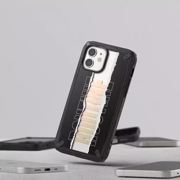 Ringke Fusion X Design durable PC Case with TPU Bumper for iPhone 12 mini black (Routine) (XDAP0020) 8