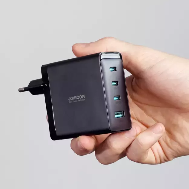 Joyroom JR-TCG04EU 100W GaN charger 3x USB-C USB-A + USB-C / USB-C cable 100W - black 4