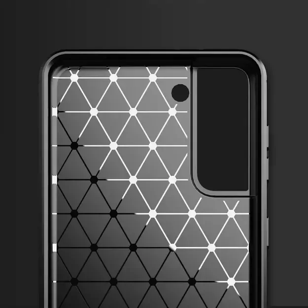Carbon Case Flexible Cover TPU Case for Samsung Galaxy S21+ 5G (S21 Plus 5G) blue 1