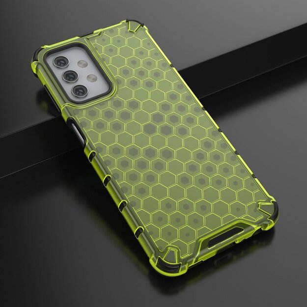 Honeycomb Case armor cover with TPU Bumper for Samsung Galaxy A32 5G green 3