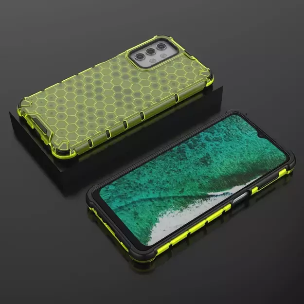 Honeycomb Case armor cover with TPU Bumper for Samsung Galaxy A32 5G green 15