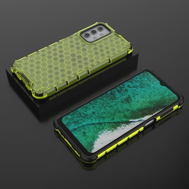 Honeycomb Case armor cover with TPU Bumper for Samsung Galaxy A32 5G green 2