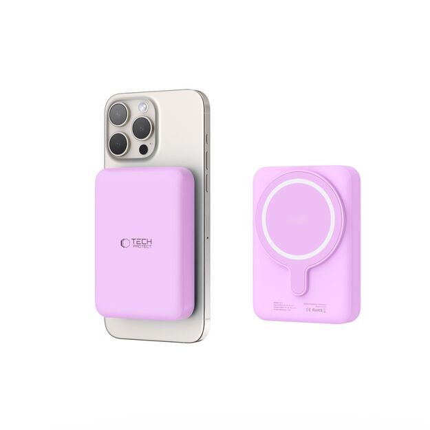 Tech-Protect LifeMag MagSafe PB11 10000mAh Power Bank - Pink 4