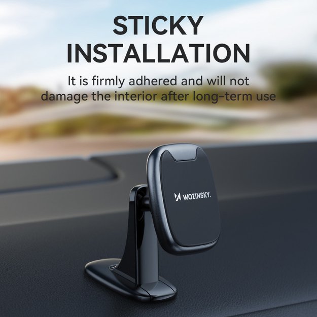 Wozinsky WUMTD magnetic phone holder for car dashboard - black 5