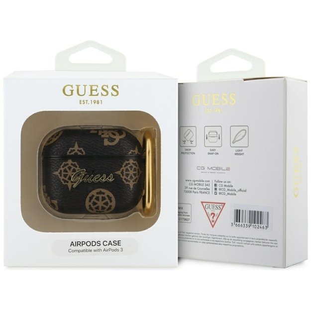 Guess GUA3PG4GPK AirPods 3 cover black/black 4G Hook 2