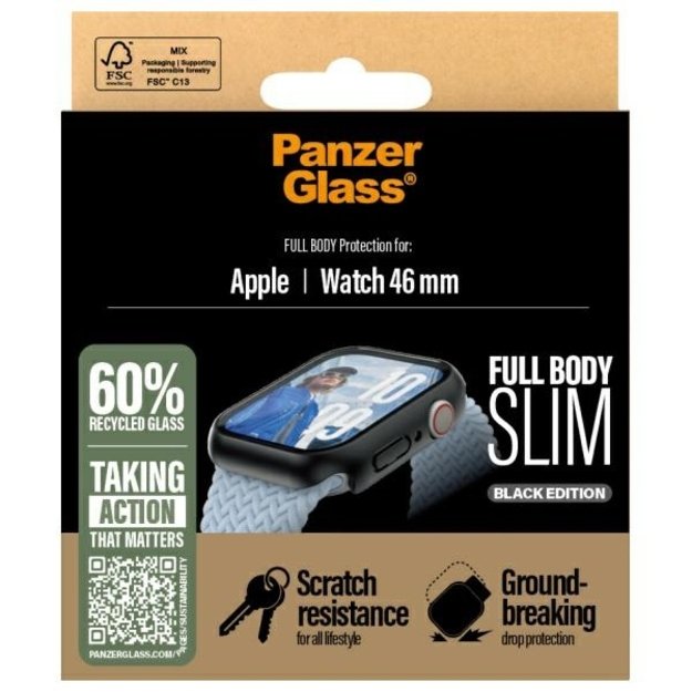 PanzerGlass Snappie Full Body Apple Watch 10 46mm black/black 3717 3
