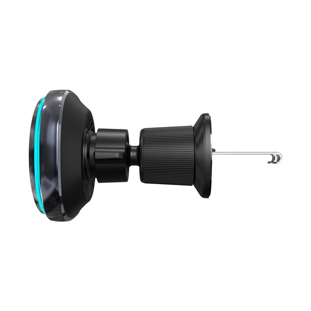 Wozinsky WCT5-Q6S2Y Car Holder with Qi/MagSafe 15W Inductive Charger for Ventilation Grill with Fan - Black 6