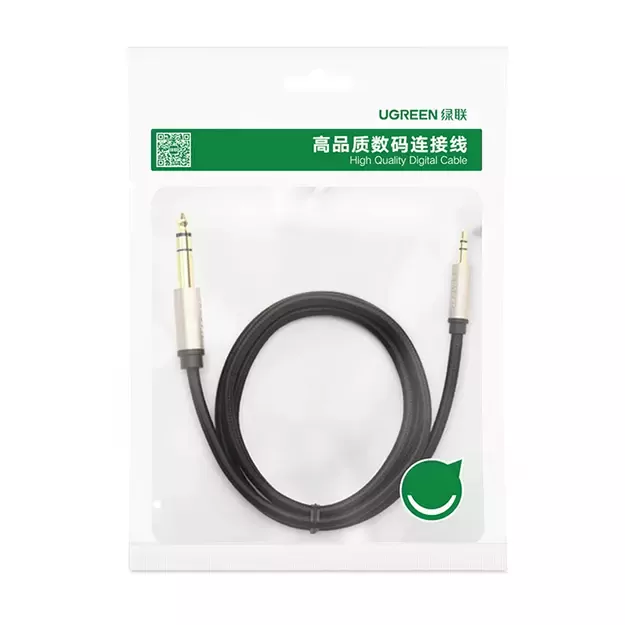 Ugreen AV127 10629 audio TRS cable mini jack 3.5mm / jack 6.35mm 3m - gray 11