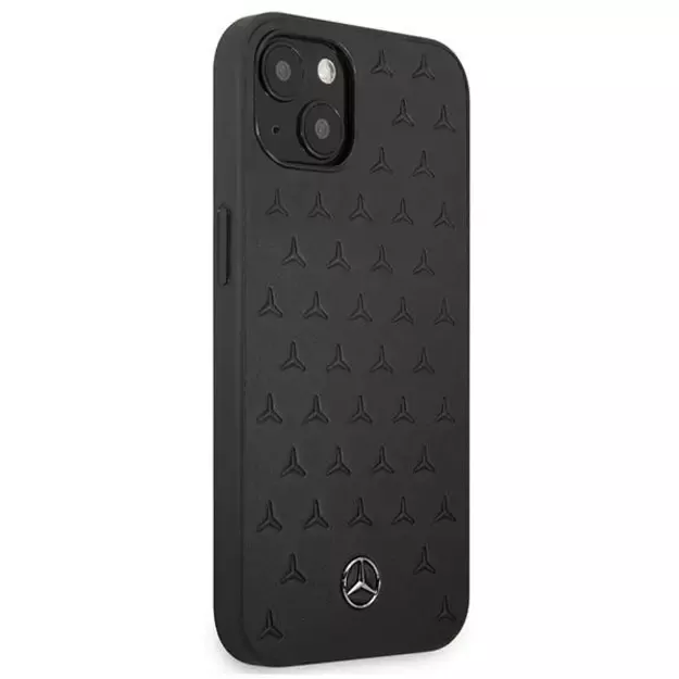 Mercedes MEHCP13SPSQBK iPhone 13 mini 5,4  czarny/black hardcase Leather Stars Pattern 10