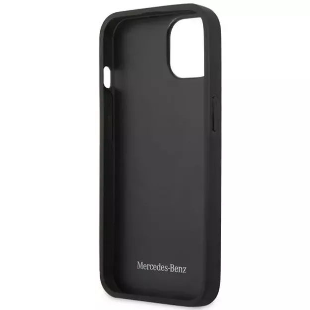 Mercedes MEHCP13SPSQBK iPhone 13 mini 5,4  czarny/black hardcase Leather Stars Pattern 13