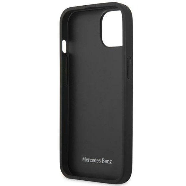 Mercedes MEHCP13SPSQBK iPhone 13 mini 5,4  czarny/black hardcase Leather Stars Pattern 6