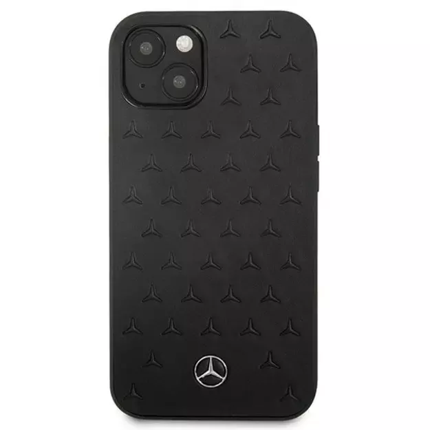 Mercedes MEHCP13SPSQBK iPhone 13 mini 5,4  czarny/black hardcase Leather Stars Pattern 9