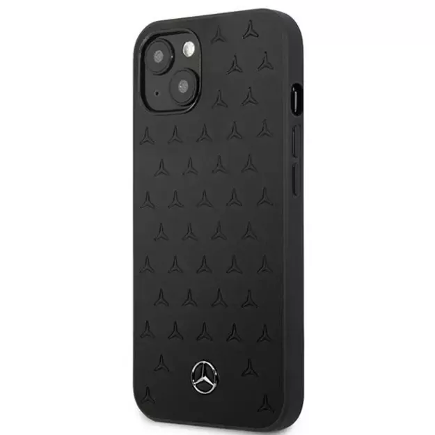 Mercedes MEHCP13SPSQBK iPhone 13 mini 5,4  czarny/black hardcase Leather Stars Pattern 8
