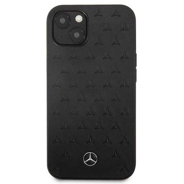 Mercedes MEHCP13SPSQBK iPhone 13 mini 5,4  czarny/black hardcase Leather Stars Pattern 2