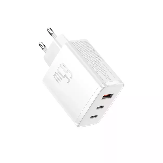 Baseus Cube Pro 65W GaN charger 2x USB-C USB-A - white 3