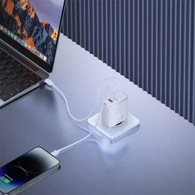Baseus Cube Pro 65W GaN charger 2x USB-C USB-A - white 8