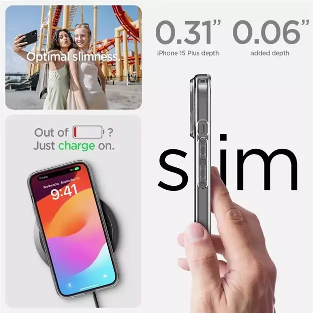 Spigen Crystal Flex Case for iPhone 15 Plus - Clear 5