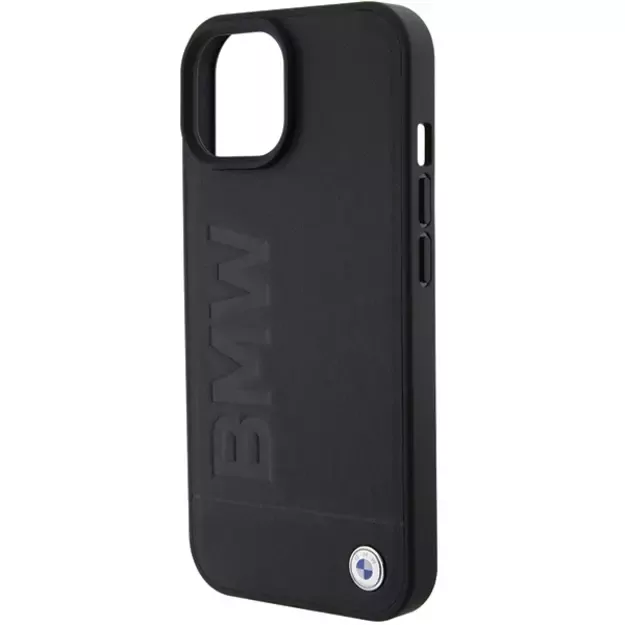 BMW Leather Hot Stamp case for iPhone 15 - black 5