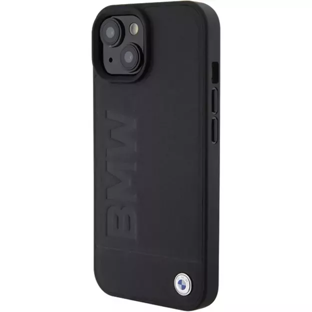 BMW Leather Hot Stamp case for iPhone 15 - black 1