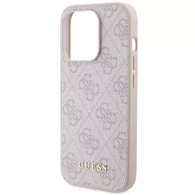 Guess 4G Metal Gold Logo case for iPhone 15 Pro - pink 5