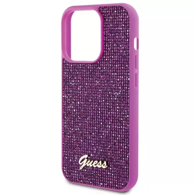 Guess Disco Metal Script case for iPhone 15 Pro - pink 5