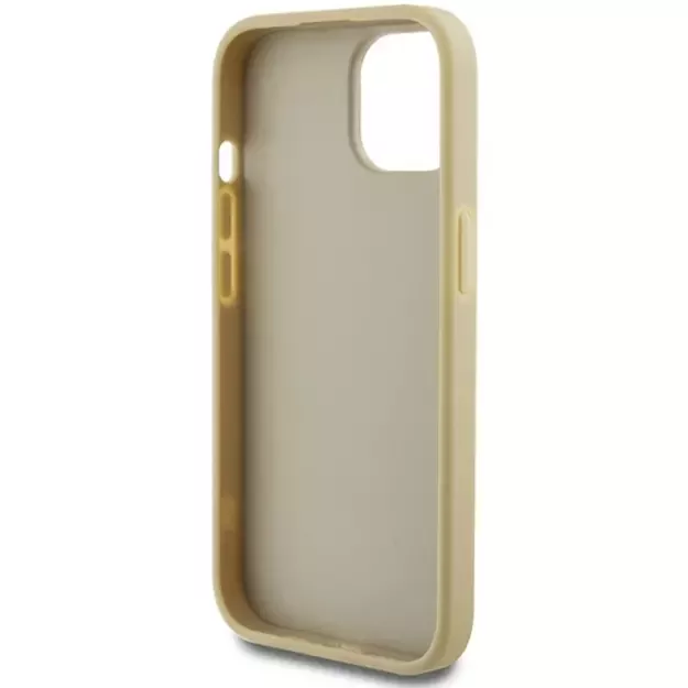 Guess Glitter Script Big 4G iPhone 15 Case - Gold 6