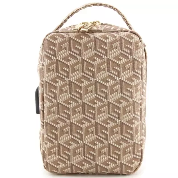 Guess GUHBHGCFSEW Organizer bag - brown GCube Stripe 2
