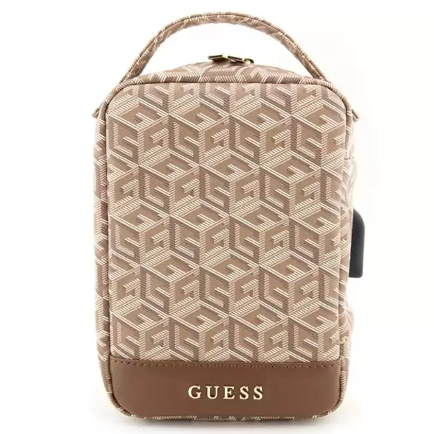 Guess GUHBHGCFSEW Organizer bag - brown GCube Stripe 1