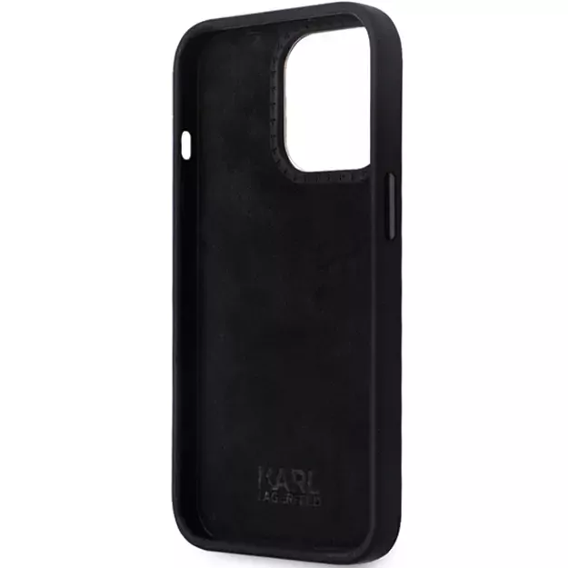 Karl Lagerfeld KLHCP14XSMHKNPK case for iPhone 14 Pro Max 6.7&quot  - black Silicone Ikonik Metal Pin 13