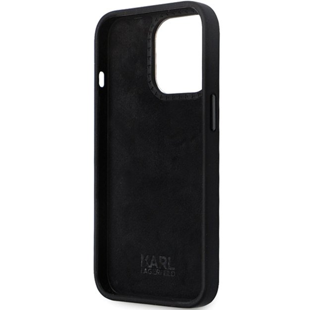 Karl Lagerfeld KLHCP14XSMHKNPK case for iPhone 14 Pro Max 6.7&quot  - black Silicone Ikonik Metal Pin 6
