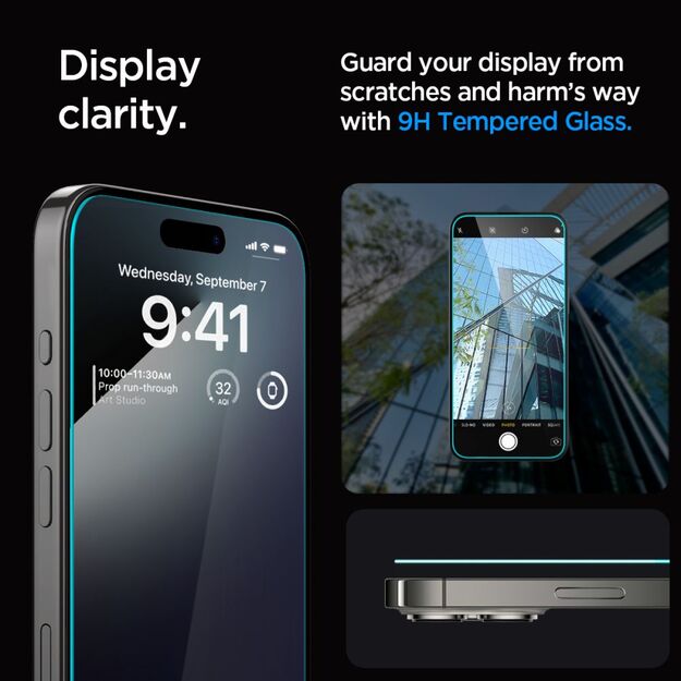 Spigen Glas.tR EZ Fit Tempered Glass for iPhone 15 Pro Max 22