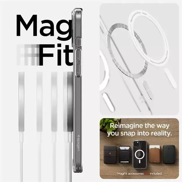 Spigen Crystal Hybrid MagSafe iPhone 15 Plus Case - Clear 5