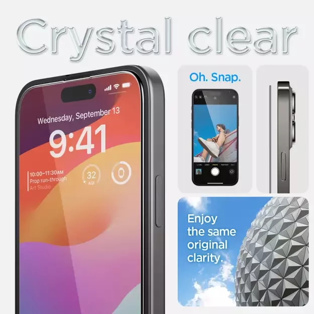 Spigen Glas.tR EZ Fit FC Tempered Glass for iPhone 15 Plus - Black 2 pcs. 16