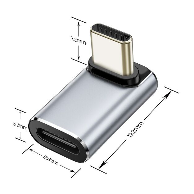 Tech-Protect Ultraboost AA02 USB-C Angled Adapter - Gray 1