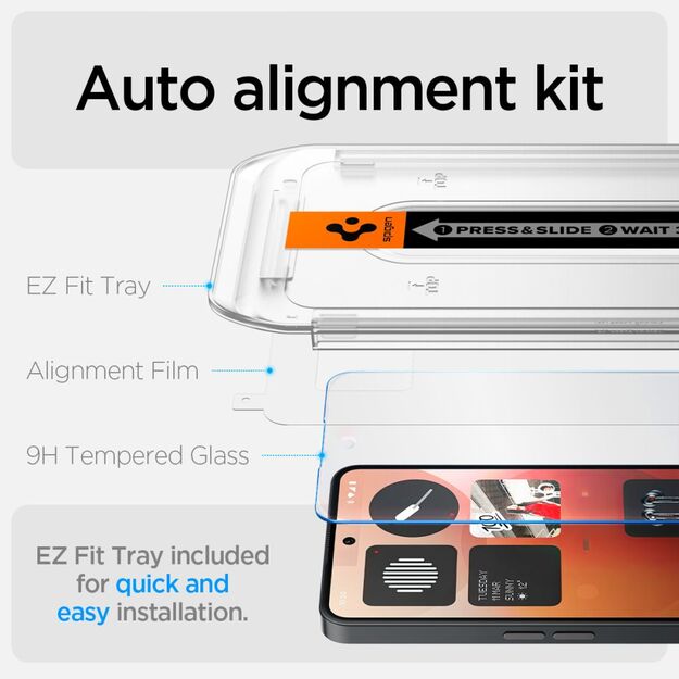 Spigen Glas.tR EZ Fit Tempered Glass for Nothing Phone 3A / 3A Pro - Transparent 1
